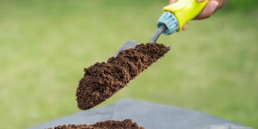 NSW gardener applying fertiliser to improve soil and root growth